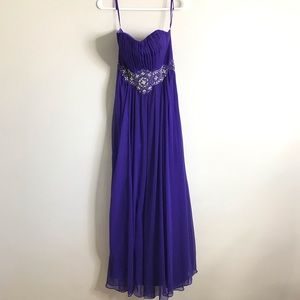 Aspeed Strapless Purple Prom Dress